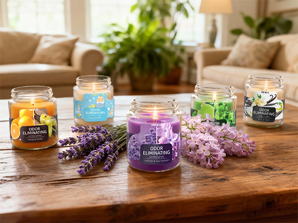 Lavender & Lilac Blossom Odor Eliminating Candles