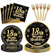 96PCS18th Birthday Decorations for Boys Girls 18th Party Tableware Set Back in 2007 Party Supplie...