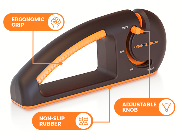 Orange Ninja Knife Sharpener afilador de cuchillos amolador de cuchillos manual afilador de