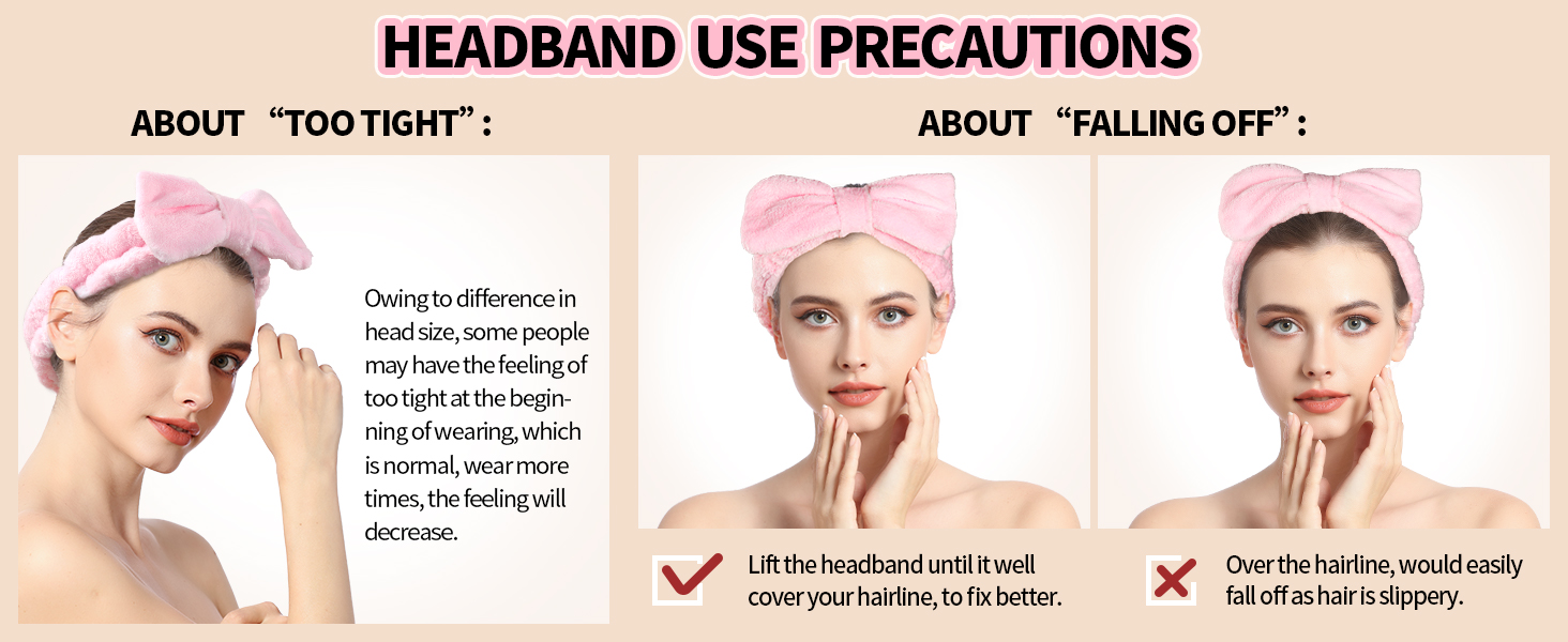 Precautions for use