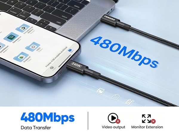 USB C Charging Cable 240W
