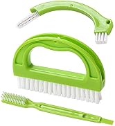 Living&Giving Grout Brush, (3 in 1) Grout Cleaner Brush, Tile Joint Scrub Brush with Handle, Stif...