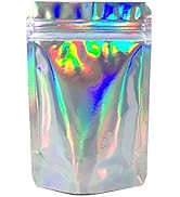 100 Pieces Resealable Mylar Bags Stand Up Foil Pouch for Zip Aluminium Foil Lock Food Storage Pac...