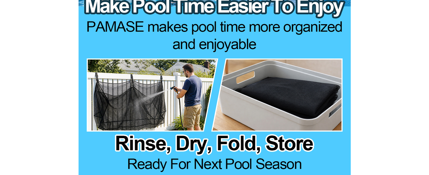 58x31.5x13in Large Hanging Pool Toy Storage Mesh Net