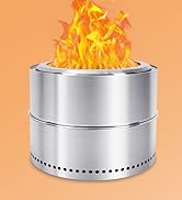 HGD 20 inch Smokeless Firepit Outdoor, Stainless Steel Fire Pit, Smokeless Fire Pit for Outside w...