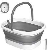 Nekteck Collapsible Foot Soaking Tub for Foot Bath Soak Foot Spa, Grey | 138 Acupressure Nodes & ...