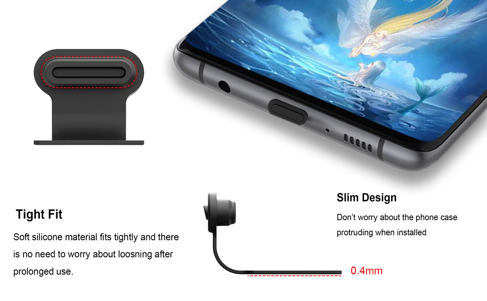 Dust Cap,Dust Plug,Android Phone USB Type C Port Dust Plugs