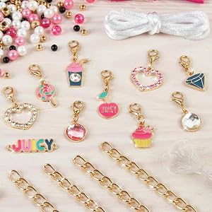 make it real juicy couture pink and precious bracelet making kit for girls tweens jewelry crafts