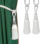 Fenghuangwu Tassel Curtain Tiebacks Handmade Curtain Tie Backs, Elegant Crystal Curtain Holdbacks...