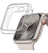 JR.DM 40mm Soft Flexible TPU Case Compatible for Apple Watch Series 6/5/4/SE Touchable Screen Lig...