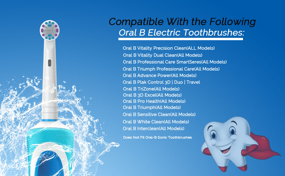 4Pack Replacement Toothbrush Heads for Oral-B