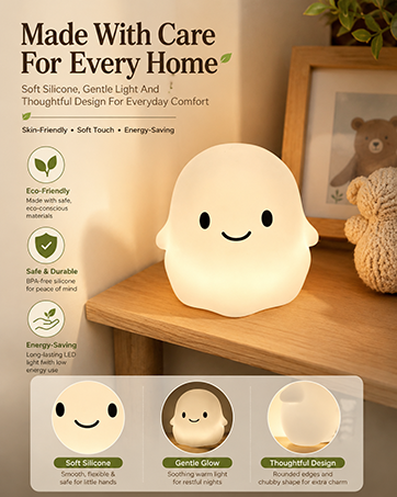 halloween night light ghost squishy