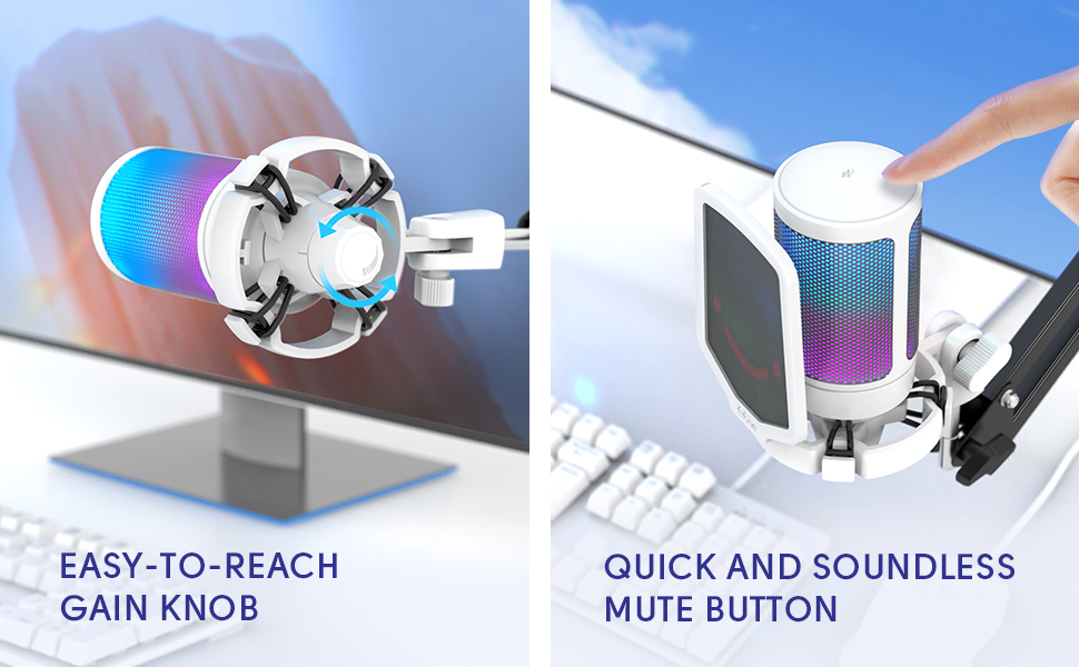 gaming mic with function key