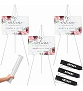 ARTASY 63" Easel Stand for Wedding Signs, Posters, Portable Artist Easel for Painting Canvas, Tri...