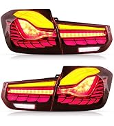Qiilu Taillights Assembly LED for M4 GTS Design Dynamic Full LED Tail Lights with Sequential Turn...