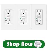 GFCI Outlet 20 Amp,Greencycle 3PK GFI Electrical Outlet Outdoor,20amp Ground Fault Outlet,Weather...