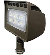 Morris 71336 LED ECO-Floodlight with 1/2" Adjustable Knuckle, 10W, 5000 K, 983 lm, Bronze