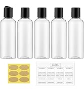 owlyee 3.4 oz Travel Bottles for Toiletries, Empty Travel Size Containers Tsa Approved, 5PCS Smal...