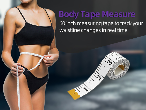 Body Tape Measure:60 inch measuring tape to track your waistline changes in real time