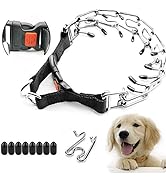 Supet Dog Prong Collar, Adjustable Dog Training Collar with Buckle for Small Medium Large Dogs(Pa...