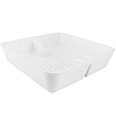 GSW ABS Plastic Floor Sink Drain Strainer Drop-in Basket 8-1/2”W x 8-1/2”L x 2-1/4”H - Perfect fo...