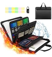 onvvippiv Important Document Organizer Folio Accordion File Organizer Fireproof Expanding File Fo...