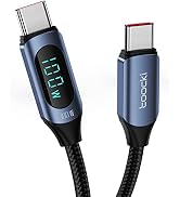 6.6FT USB C to USB C Cable Type C Fast Charge 5A PD 100W C to C Super Fast Charging with LED Disp...