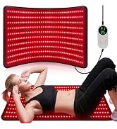 Pedete Red Light Therapy Mat for Body, 39''x24'' Large Infrared Light Therapy Pad with Timer, Bir...