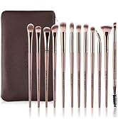 Z'OREYA Eye Makeup Brushes, 12 Pcs Professional Eye Brush Set Eyeshadow, Eyebrow, Blending, Fan, ...