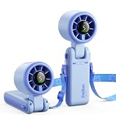 Diveblues Portable Handheld Turbo Fan, 5 Gear Wind, Battery Operated, Up to 12 Working Hours, 3 I...