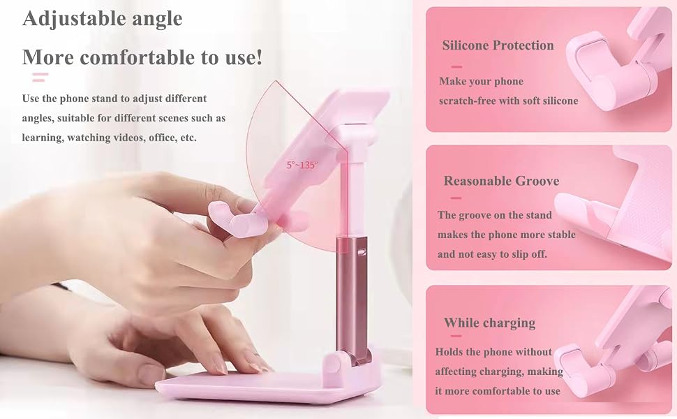 Phone stand pink black