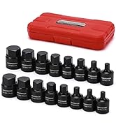 MIXPOWER 3/8-Inch Drive Low Profile Impact Hex Driver Set, 16-Piece, SAE/Metric, Hex, 1/4 Inch - ...