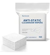 Synvicovan Anti-Static Microfiber Wipes 6"x6"(100 Pcs,Class 100, 200GSM) Lint Free Cloths Reusabl...