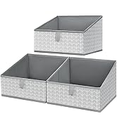DIMJ Closet Storage Baskets, Trapezoid Collapsible Storage Bins, Fabric Organizer Bins and Storag...