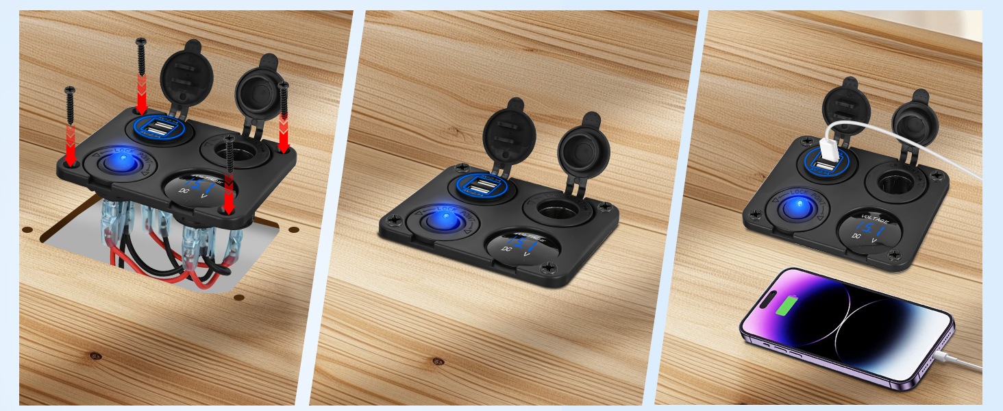 4 in 1 multi functional switch panel