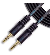 SatelliteSale Auxiliary 3.5mm Audio Jack Male to Male Digital Stereo Aux Cable PVC Black Cord (3 ...