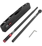 VANPO 1-inch Drive Click Torque Wrench, 200-1500 Ft-Lb/ 271.0-2032.5 Nm, 70.87