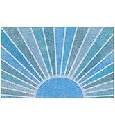 Supwhd Boho Welcome Mat - Blue - 17x30 Indoor/Outdoor Entrance, Boho Style