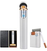 Electronic Lighter, USB Rechargeable Lighter, Mini Cylindrical Strip Flameless Windproof Electric...