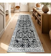 Yamaziot Washable Runner Rug 2x8 – Non Slip Boho Floral Hallway Runner Rug with Rubber Backing, L...