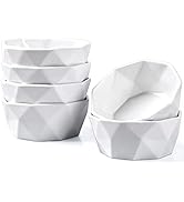 Ramekins 8 Oz Oven Safe - Delling Geometric Ramekins for Creme Brulee Porcelain Ramekins, Durable...