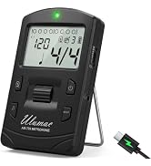 Ulumac AM-709 Rechargeable Digital Metronome for Piano, Guitar, Drums, Violin and All Instruments...