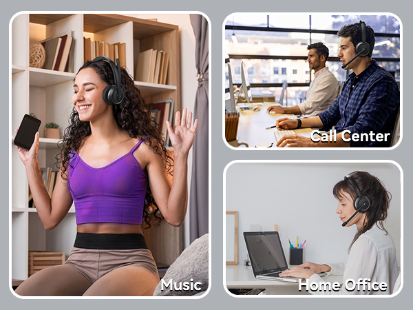 wireless headset with mic for work