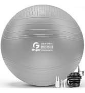 Gruper Yoga Ball, Extra Thick Non Slip Exercise Ball for Workout, Birthing, Balance, Stability, P...