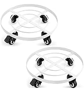 AMAGABELI GARDEN & HOME 2 Pack 14" Plant Caddy with Wheels Heavy Duty Rolling Plant Stand Rollers...