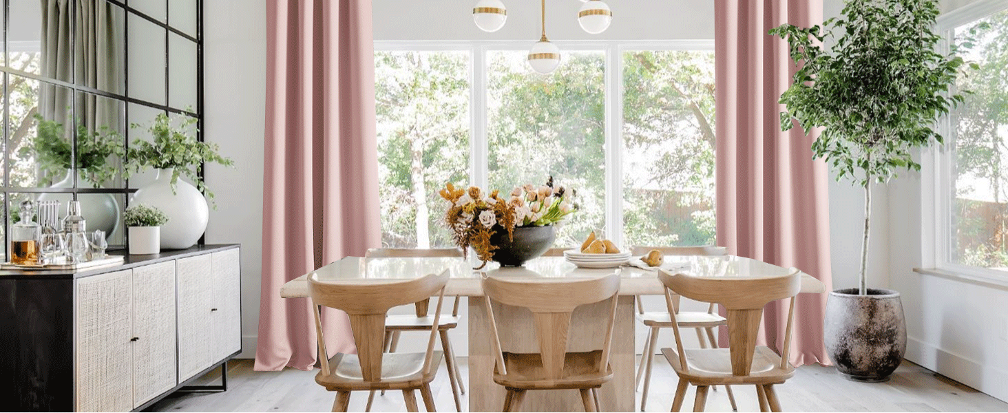 pink blackout curtains