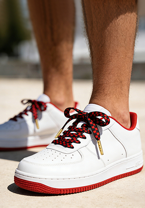 plaid shoe laces