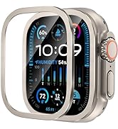 YMHML for Apple Watch Ultra 2 Screen Protector Case 49mm, 2023 Titanium Alloy Frame with Tempered...