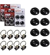 BoxerTool L Track Tie Down - Round Anchor Point Kit - 16 Piece Kit Bolt On Track Fitting w/Quick ...