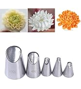 Icing Piping Tips 5 Pcs Cake Decorating Kit Icing Piping Nozzles Set Cupcake Decorating Tool Past...